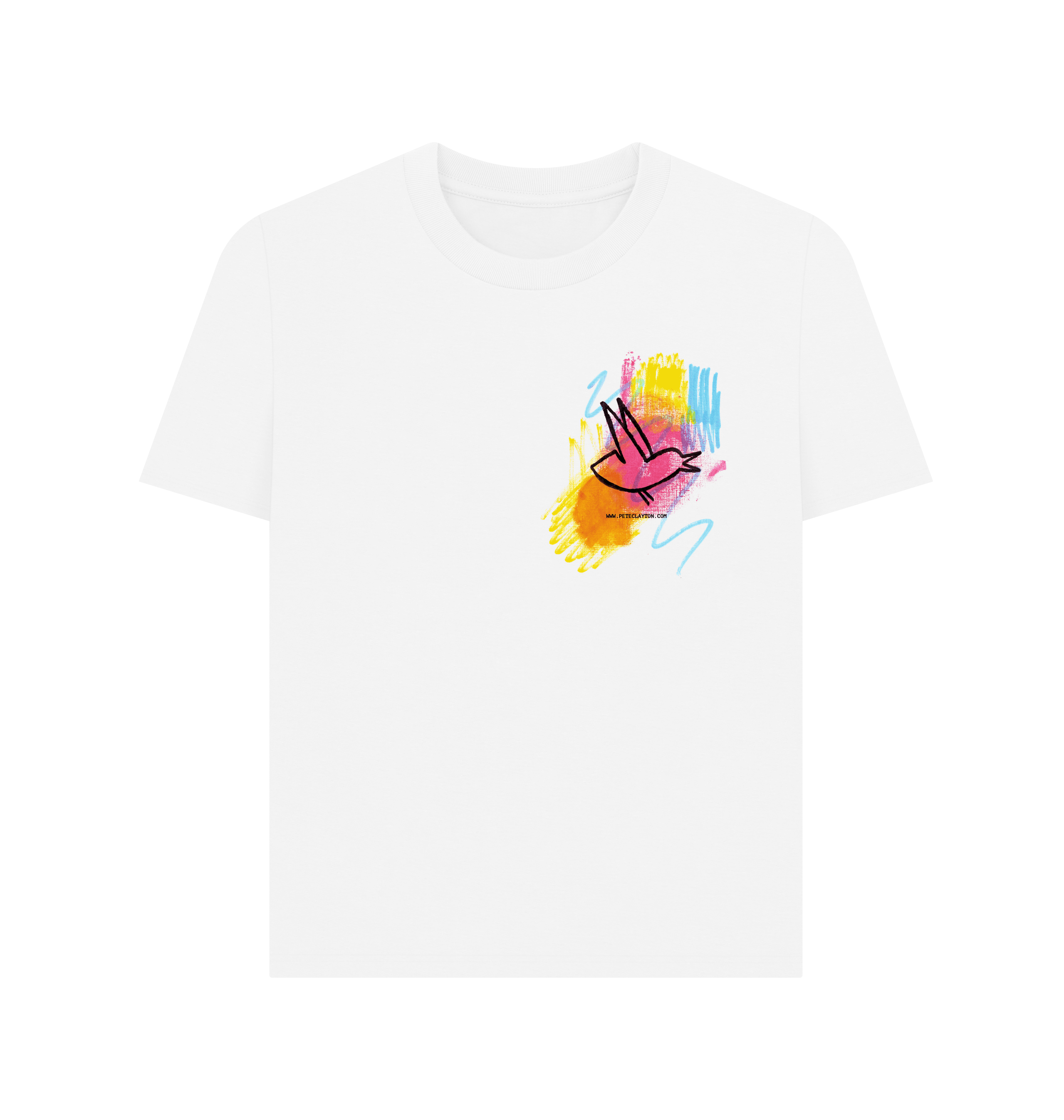 White Printed T-shirt Front