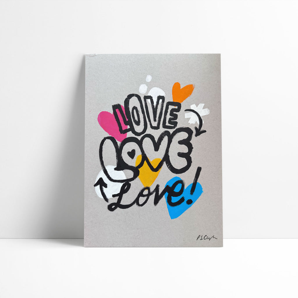 Love in Regular, Bold & Italic Original Art Painting