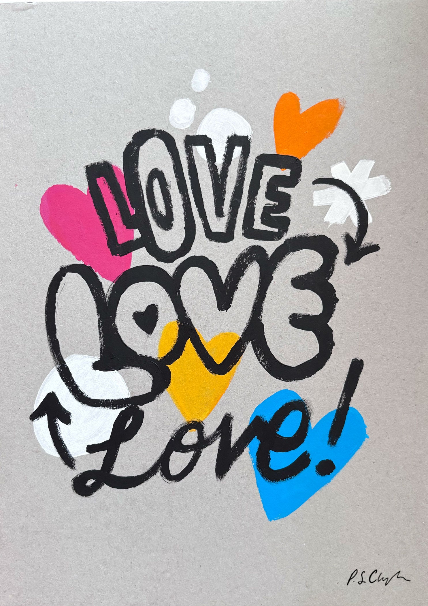 Love in Regular, Bold & Italic Original Art Painting